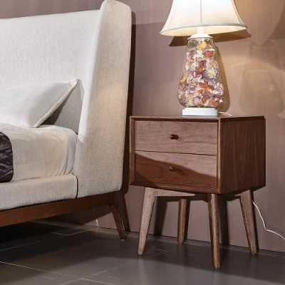 Nordischer Holz-Wohnzimmermöbel-Schubladen-Nachttisch aus komplett massivem Holz