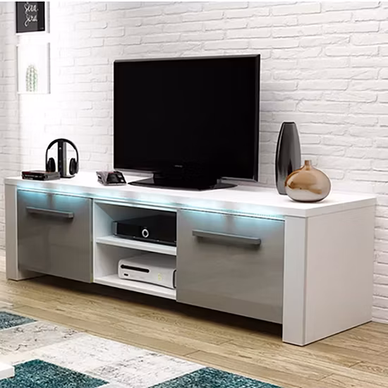 Neuestes Design für Wohnzimmermöbel, LED-Glanz-TV-Ständer (HF